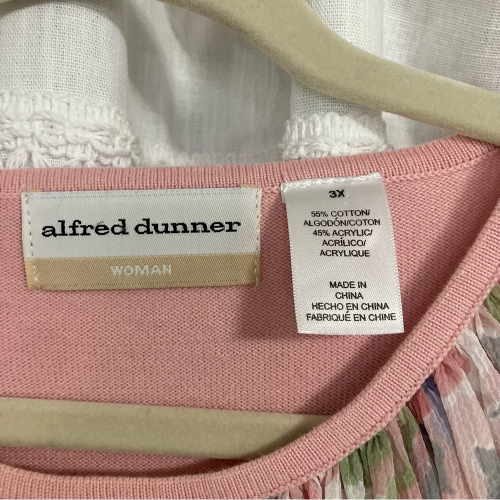 Alfred Dunner vintage insp grandmacore embellished short sleeve sweater top - Picture 3 of 6